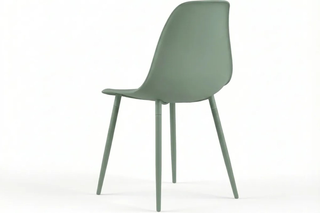 Scaun bucatarie OSAKA plastic, verde salvie