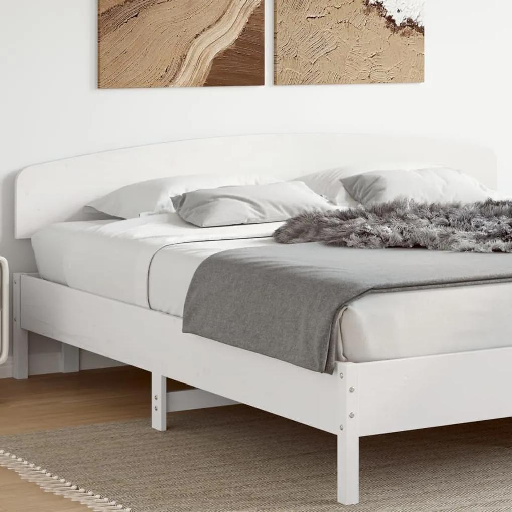 Tablie de pat, alb, 180 cm, lemn masiv de pin