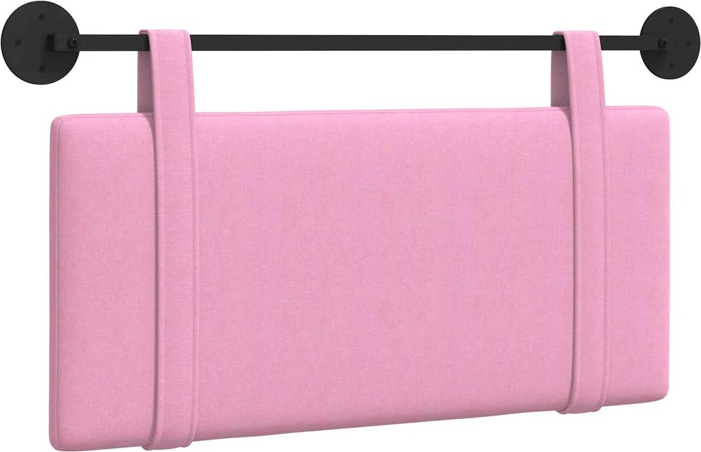 vidaXL Cap de pat suspendat Pe perete Roz 100 x 55 x 5 cm țesătură