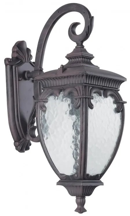 Aplica de perete exterior cu protectie IP44, Fleur bronz antic