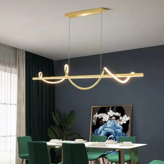 Lustra LED Cu Telecomanda, Elit's, Helix 01 Gold, 80w
