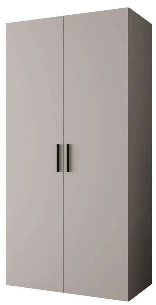 Dulap de haine 100 cm Borry 1 (Cașmir + Negru). 1125753