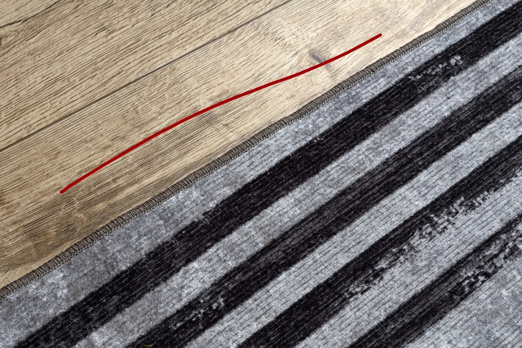 MIRO 51325.805 covor lavabil Geometric, linii anti-alunecare - gri - SECUNDAR-COTATI PRODUSUL