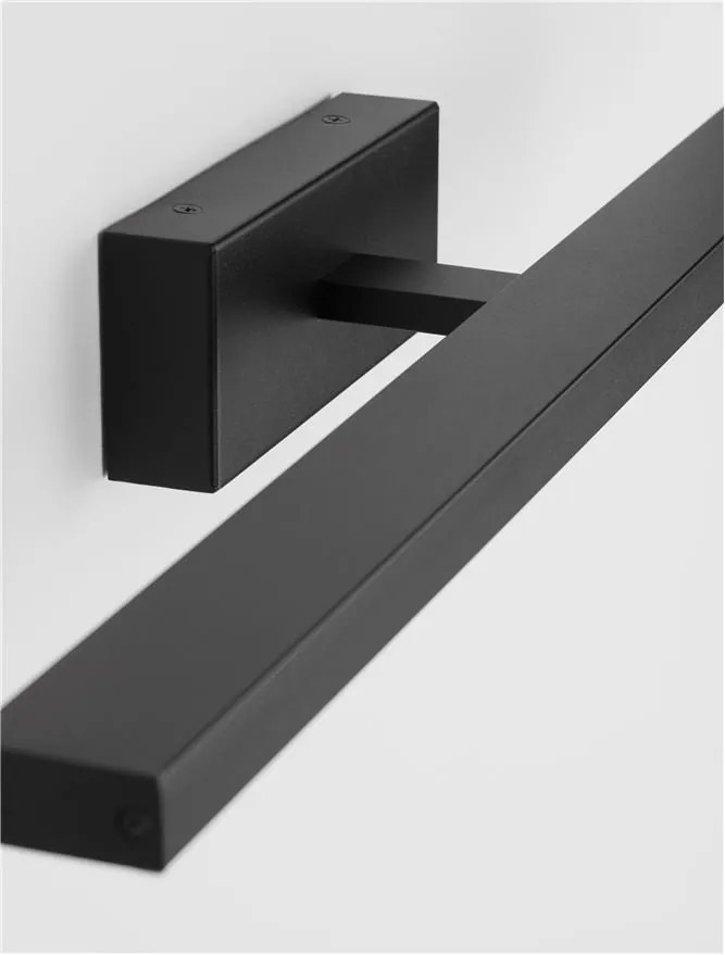 Aplica LED de perete pentru baie design modern FLAT IP44 negru