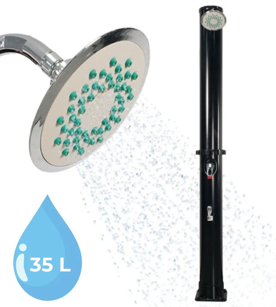 Duș solar KARIBIK, 35 l, negru Jurhan