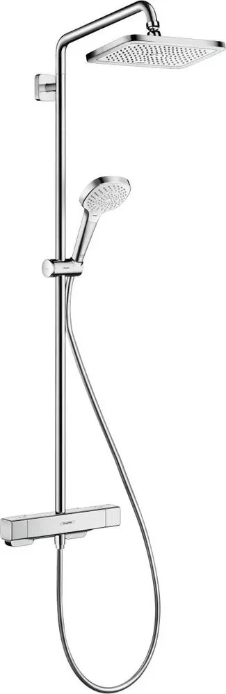 Coloana de dus cu baterie termostatata Hansgrohe Croma E 280 EcoSmart cu 3 functii