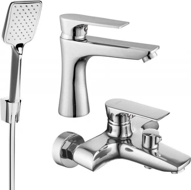Mexen Axel Set de baie R62, crom - 73803R62-00