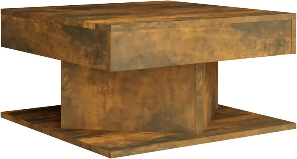 vidaXL Măsuță de cafea, stejar fumuriu, 57x57x30 cm, lemn prelucrat