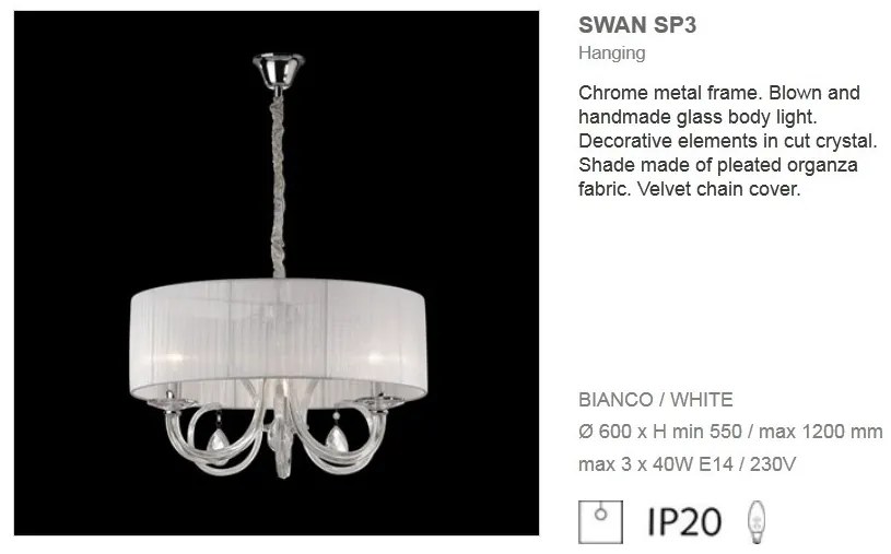 Candelabru elegant diametru 60cm SWAN SP3 035840