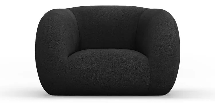 Fotoliu gri închis cu tapițerie din stofă bouclé Essen – Cosmopolitan Design