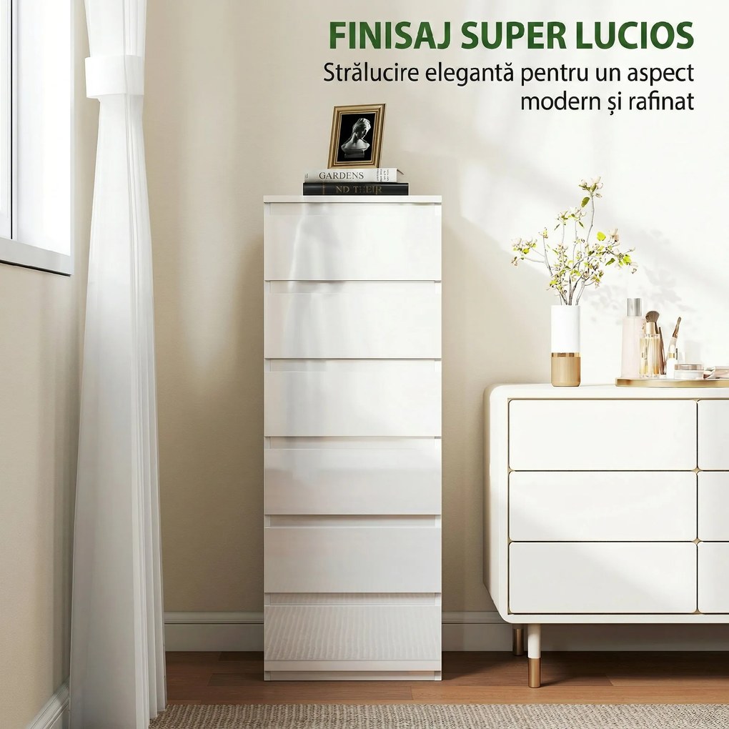 HOMCOM comoda îngustă cu sertare | Aosom Romania