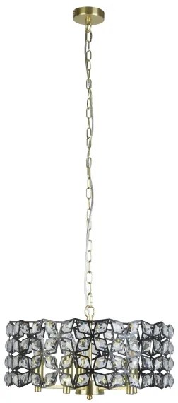 Lustră pe lanț Searchlight 59811-5BSB IRIS 5xE14/60W/230V alamă