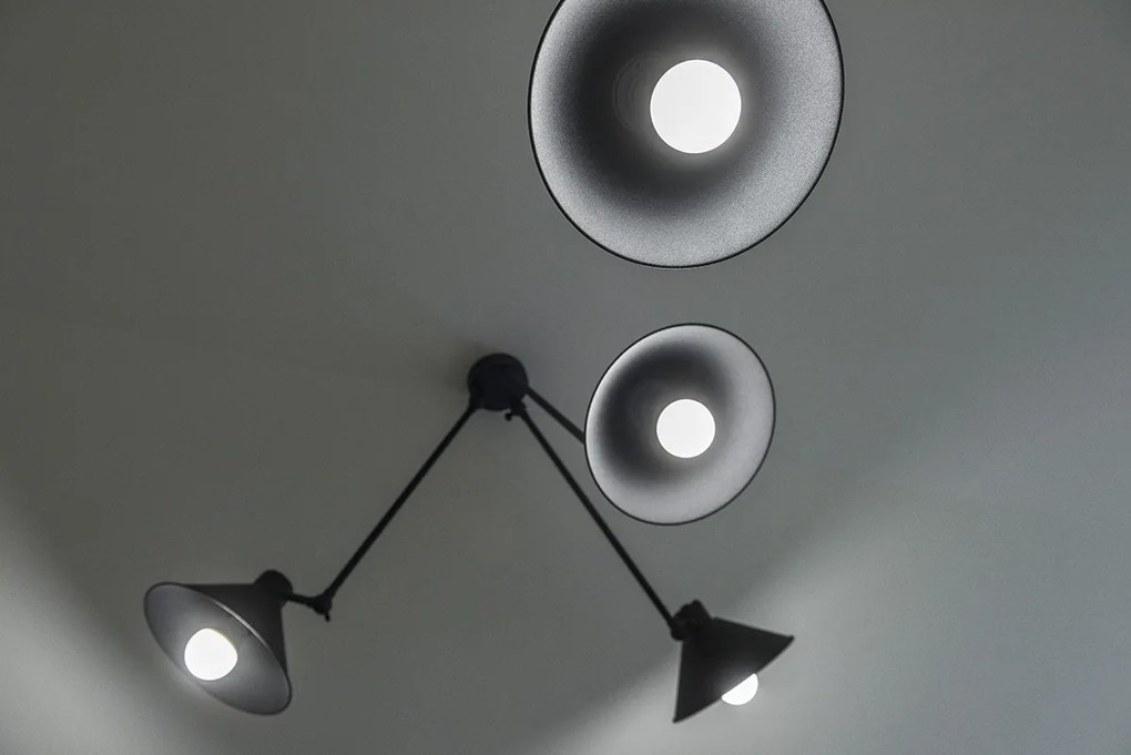 Lustra de tavan reglabila design retro ALTEA 3 negru