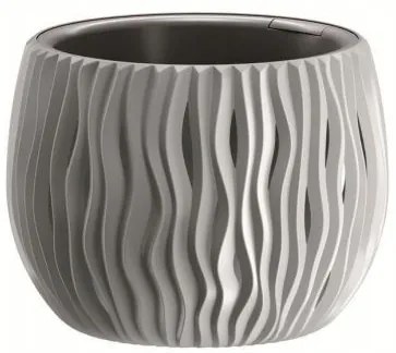 Ghiveci decorativ de flori, rotund, gri, 1.4 L, 18x13.6 cm Sandy Bowl