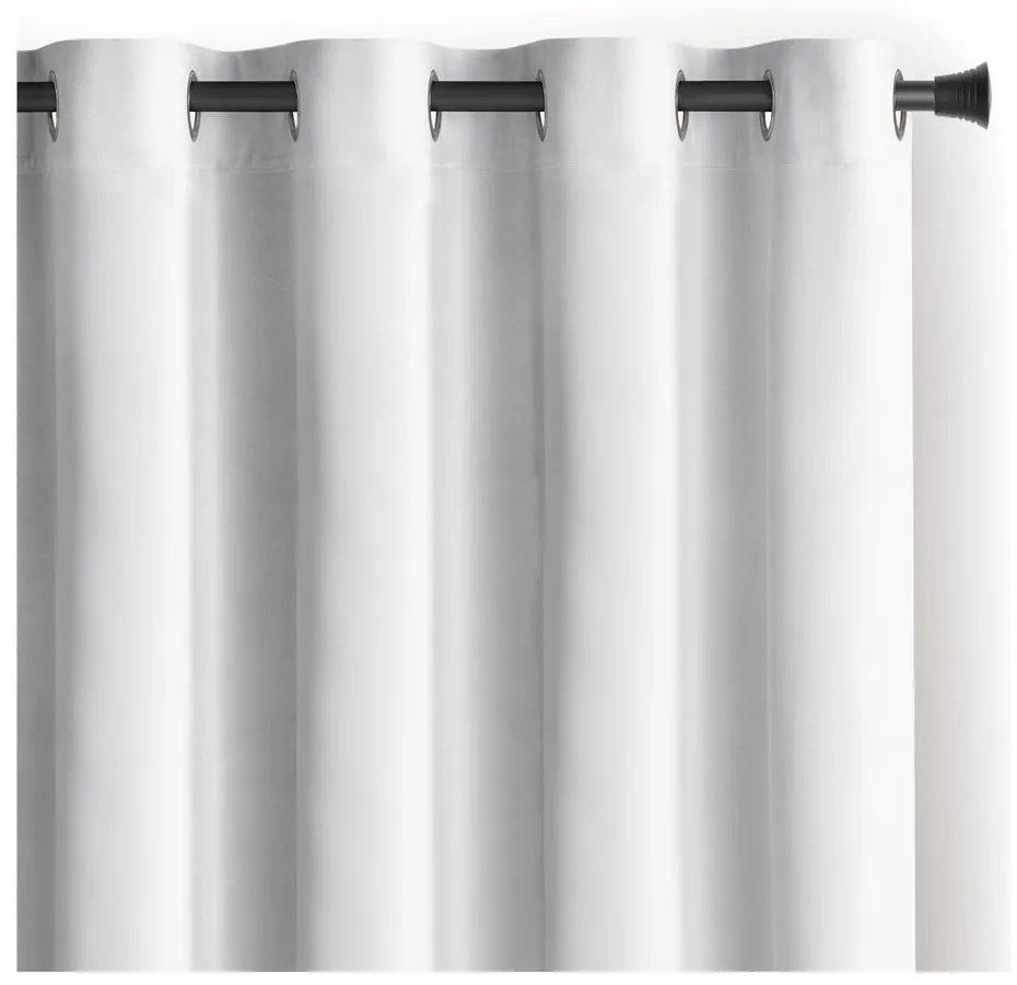 Draperie albă dimout (semi-opacă) din catifea 140x270 cm Eyelets – Restilo