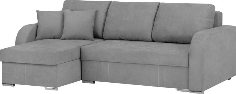 Colțar extensibil variabil cu spațiu pentru depozitare Melart Louise, gri deschis