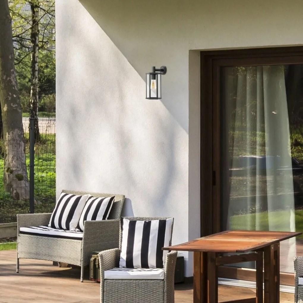 Aplica pentru iluminat exterior design modern IP44 DUBROVNIK negru mat