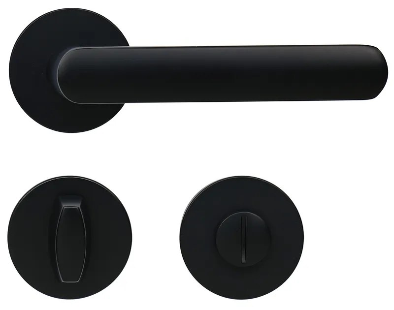 Baterii Como din aluminiu - rozeta WC, negru