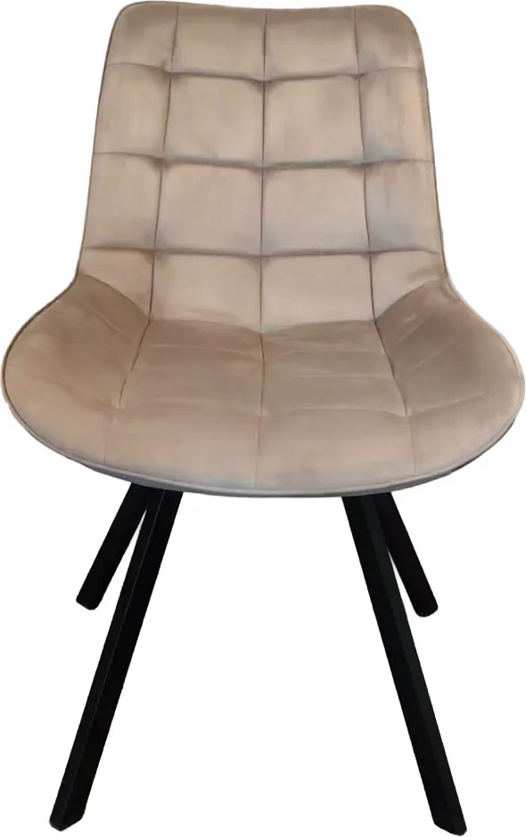 Scaun de luat masa, ţesătură Velvet gri-maro Taupe/negru, SAMIRA