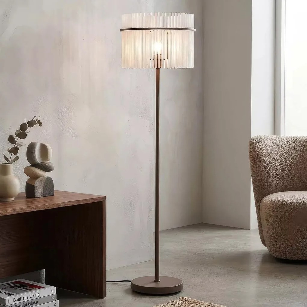 Lampa de podea metal sand, tije din sticla Swizzle