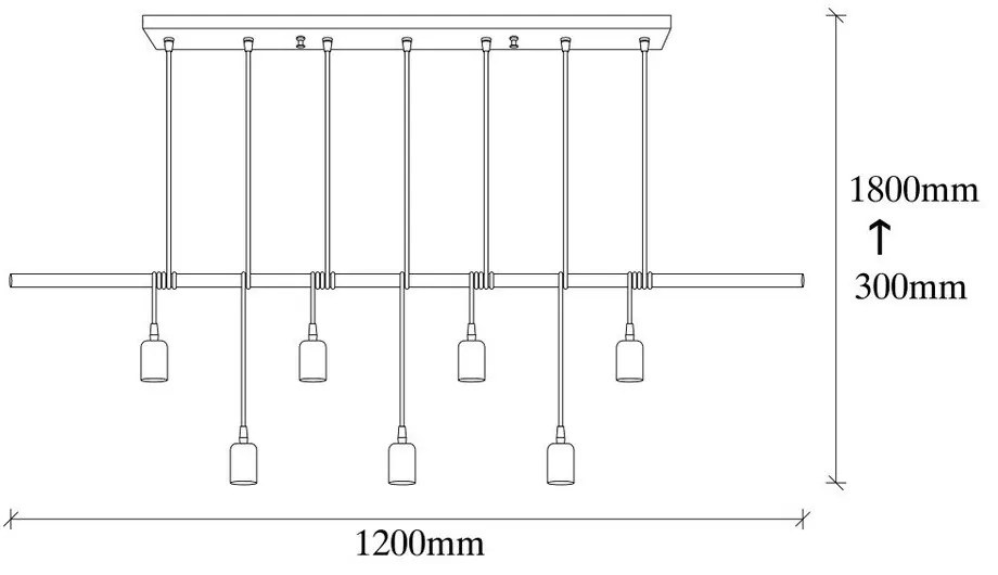Lustră metalică Opviq lights Vincent, negru