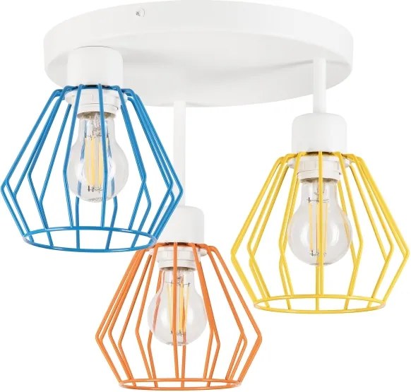 Lustră aplicată AUDREY 3xE27/60W/230V multicoloră