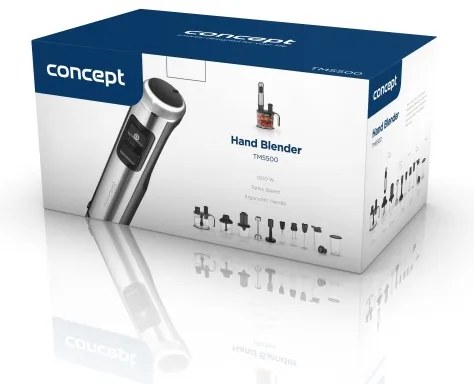 Mixer vertical cu accesorii Concept TM5500 1500W/230V negru/oțel inoxidabil