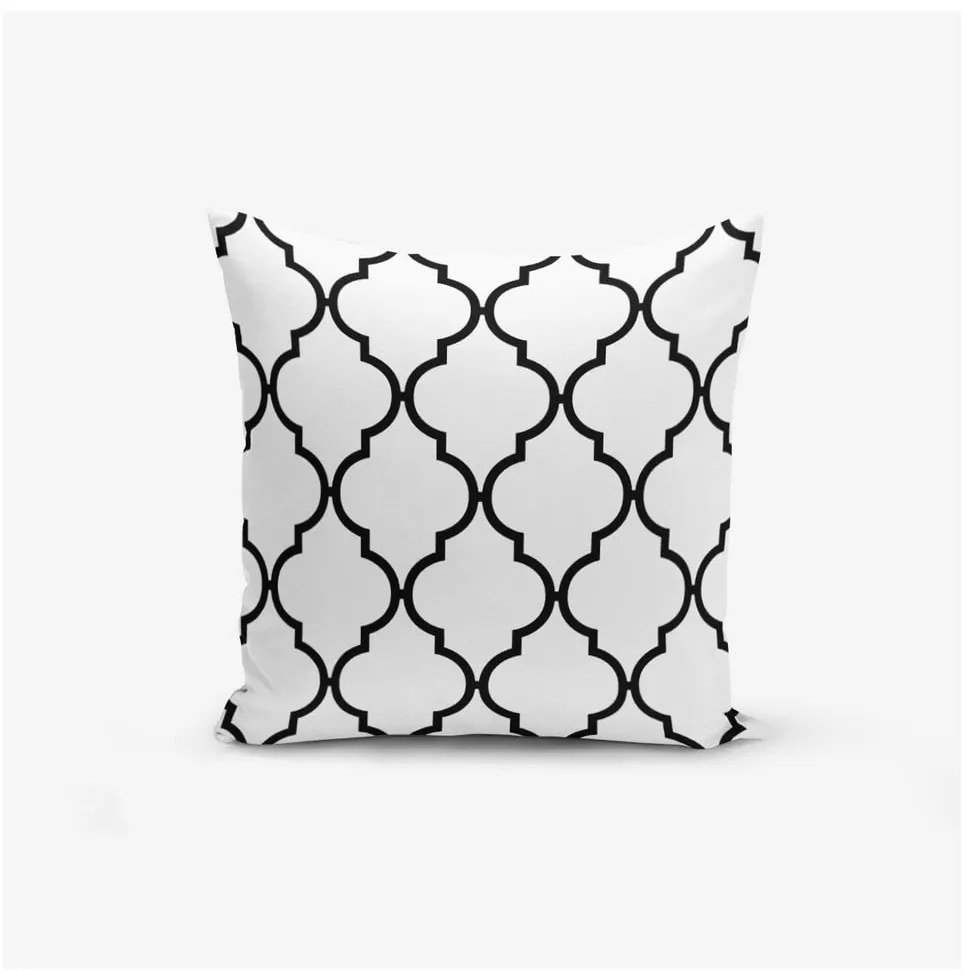 Set 4 fețe de pernă Minimalist Cushion Covers BW Graphic Patterns, 45 x 45 cm