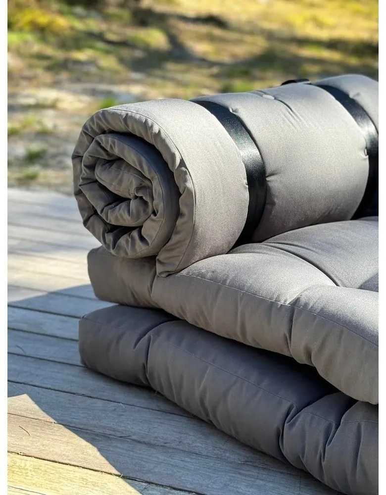 Fotoliu extensibil adecvat pentru exterior Karup Design Design OUT™ Buckle Up Dark Grey, gri închis