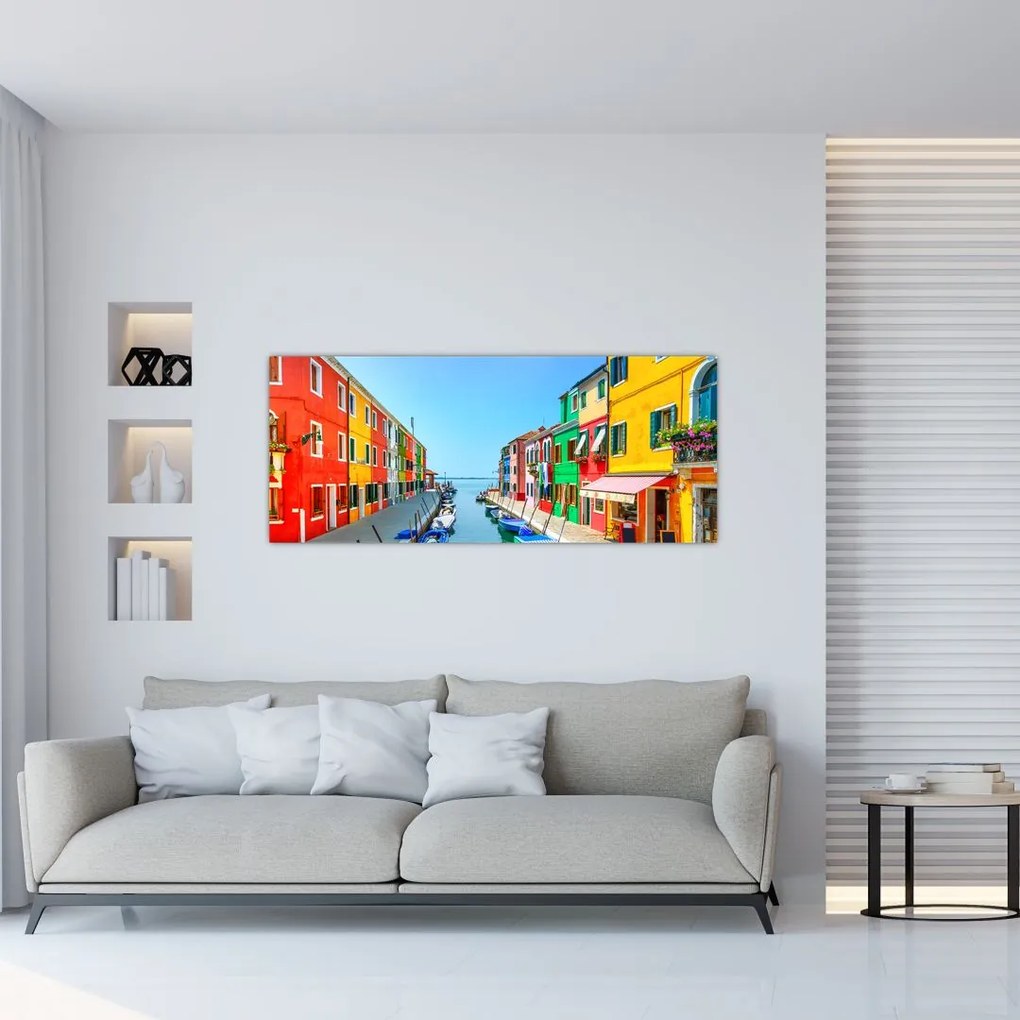 Tablou - Insula Burano, Veneția, Italia (120x50 cm)