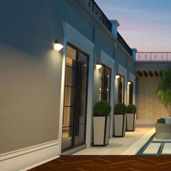 LED lampă solară de perete cu senzor, 2W, 3,7V, 4000K, IP65, 1200 mAh