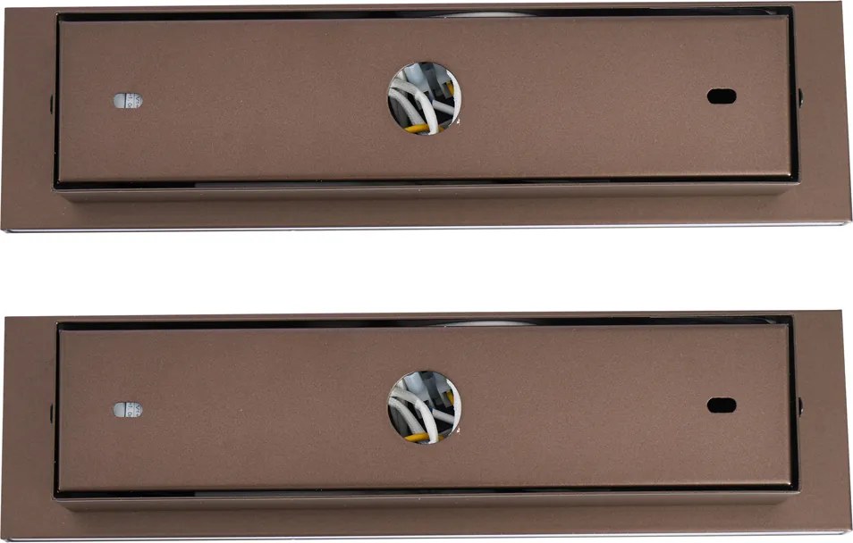 Set de 2 Aplice Moderne Bronz Închis Reglabile cu USB-C incl. LED - Modric