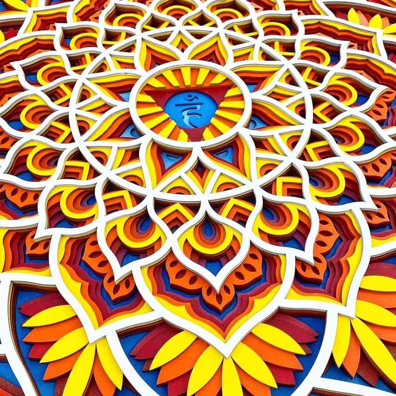 SENTOP | Mandala din lemn pe perete cu energie feng shui | până la 90 cm