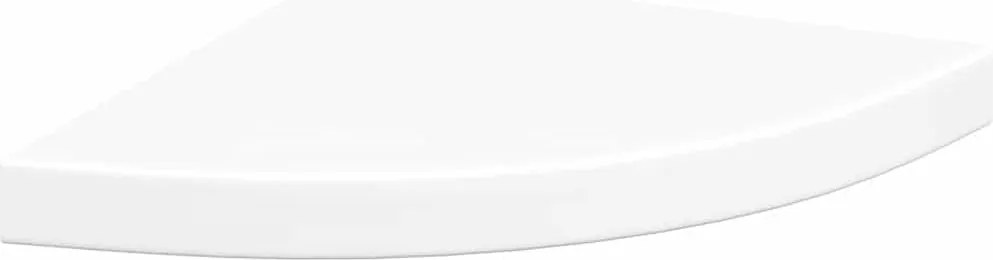 vidaXL Raft de colț plutitor, alb, 35x35x3,8 cm, MDF