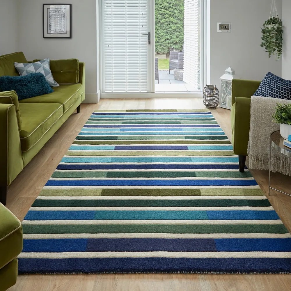 Covor din lână verde 170x120 cm Piano - Flair Rugs