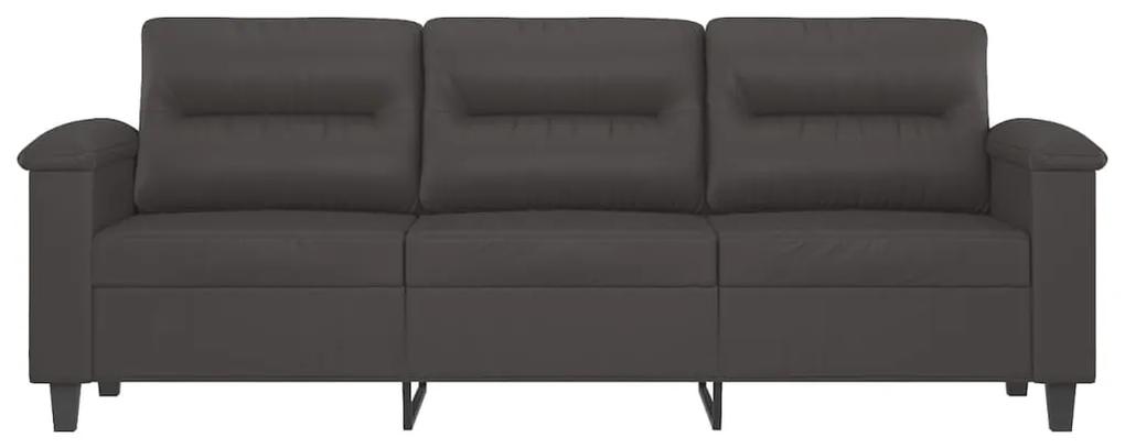 Canapea cu 3 locuri, gri, 180 cm, piele ecologica Gri, 210 x 77 x 80 cm