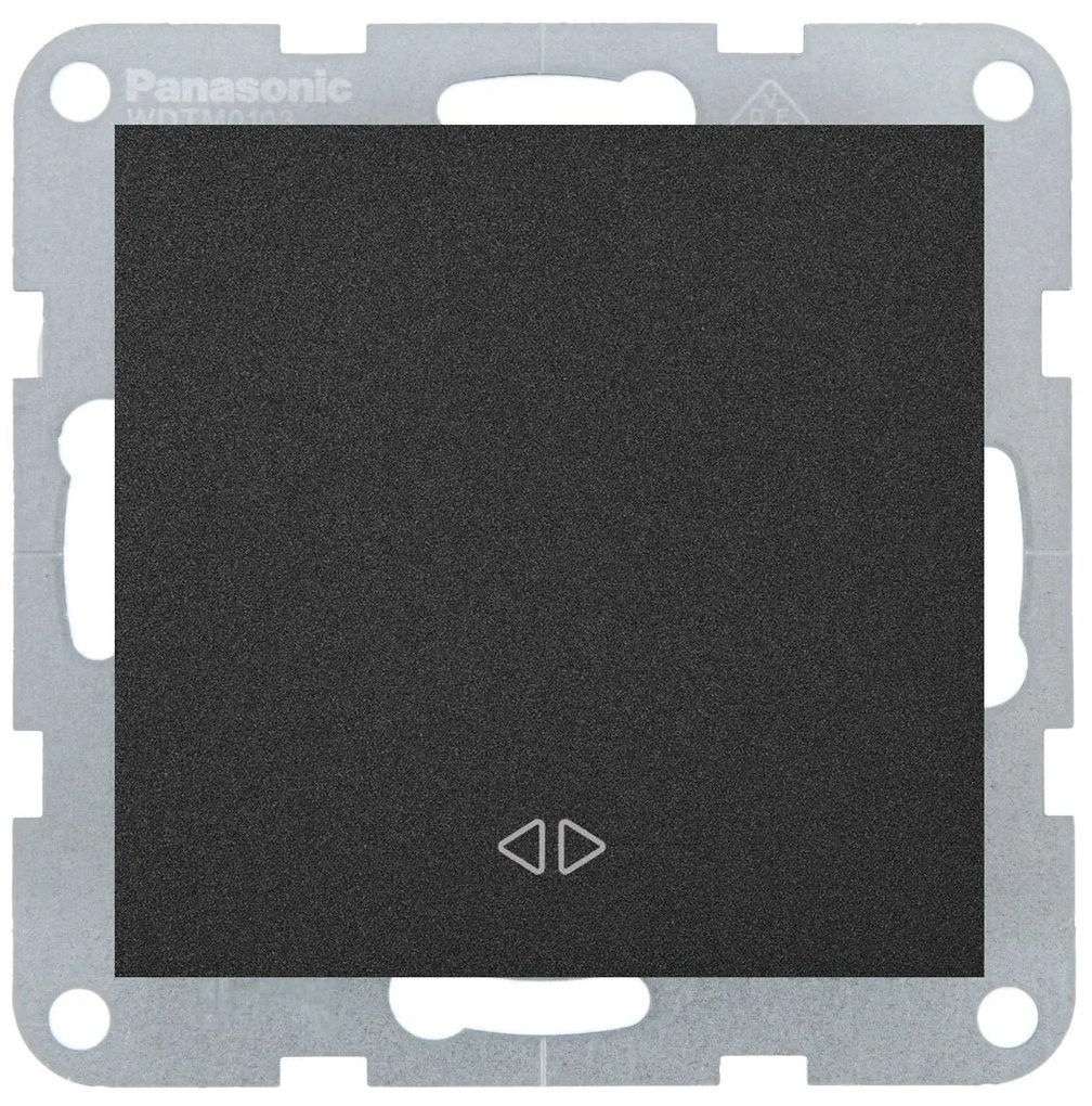 Intrerupator cruce 10A, IP20, Negru, Panasonic Karre Plus 55