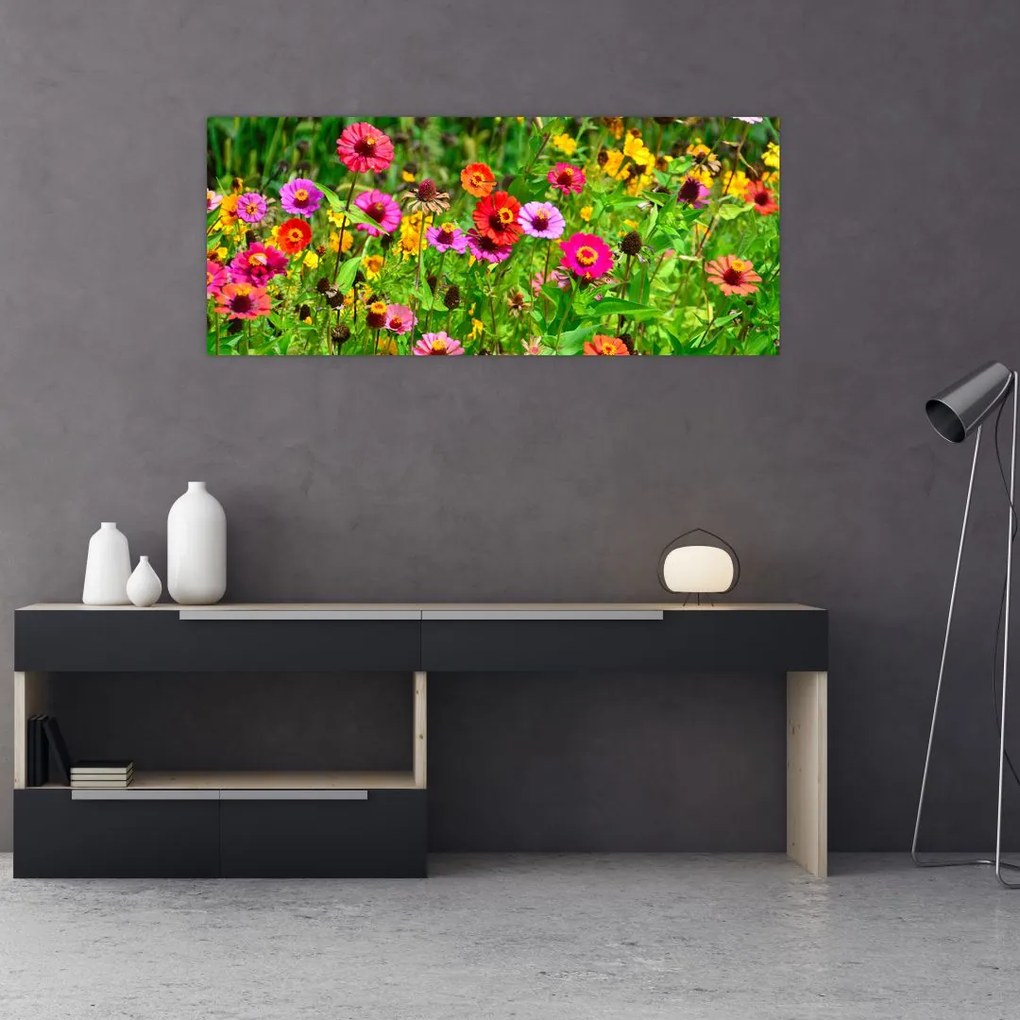 Tablou cu flori de luncă (120x50 cm)