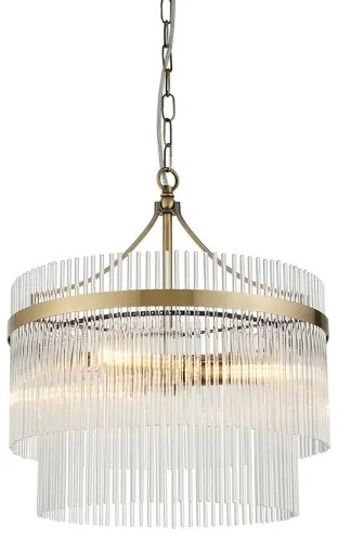 Lustră pe lanț Endon 99167 MARIETTA 3xE14/7W/230V alamă/transparent