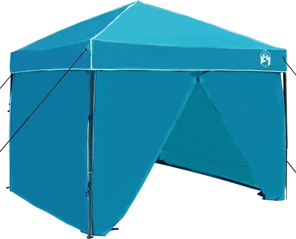 vidaXL Cort cu Copertină Manual albastru 243 x 243 x 251 cm țesătură