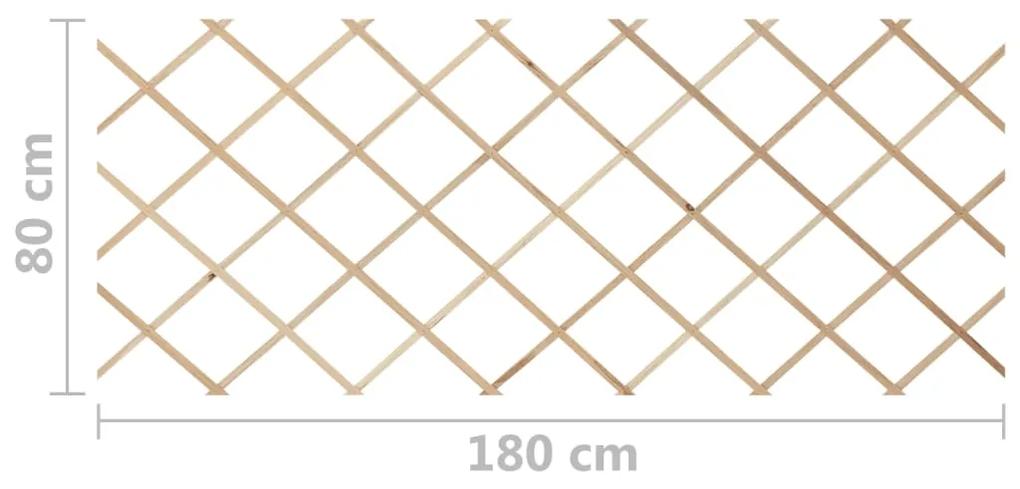 Garduri cu zabrele, 5 buc., 180x80 m, lemn masiv de brad 5, Maro, 180 x 80 cm
