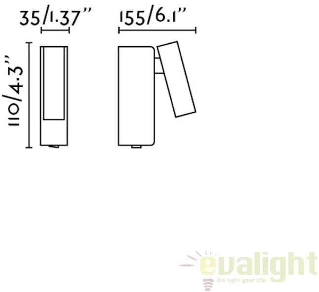 Aplica de perete LED design modern minimalist ROB nickel 68499