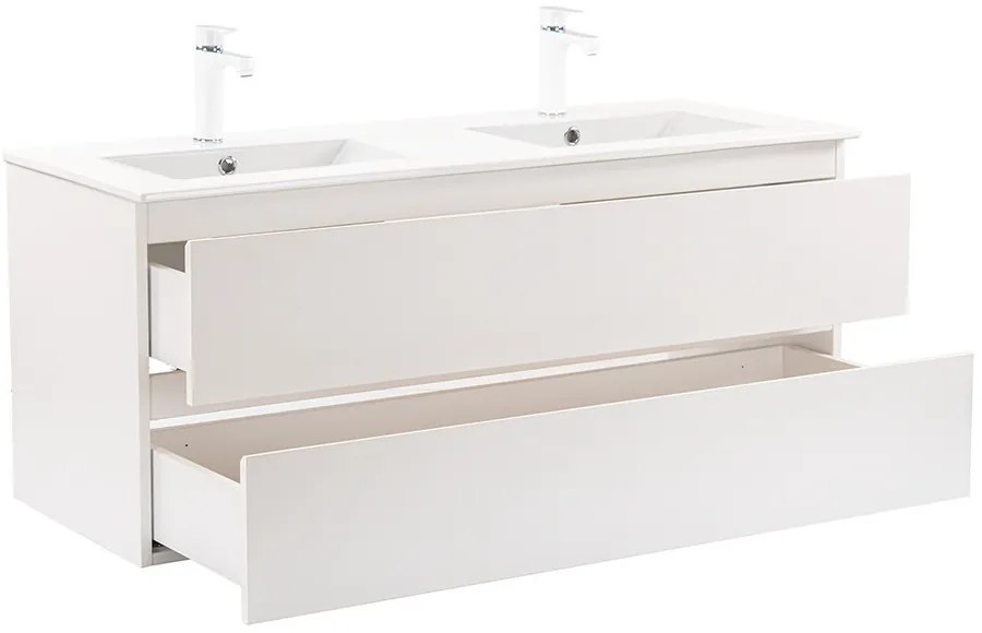 Dulap inferior Vario Forte 120 cu lavoar alb-alb