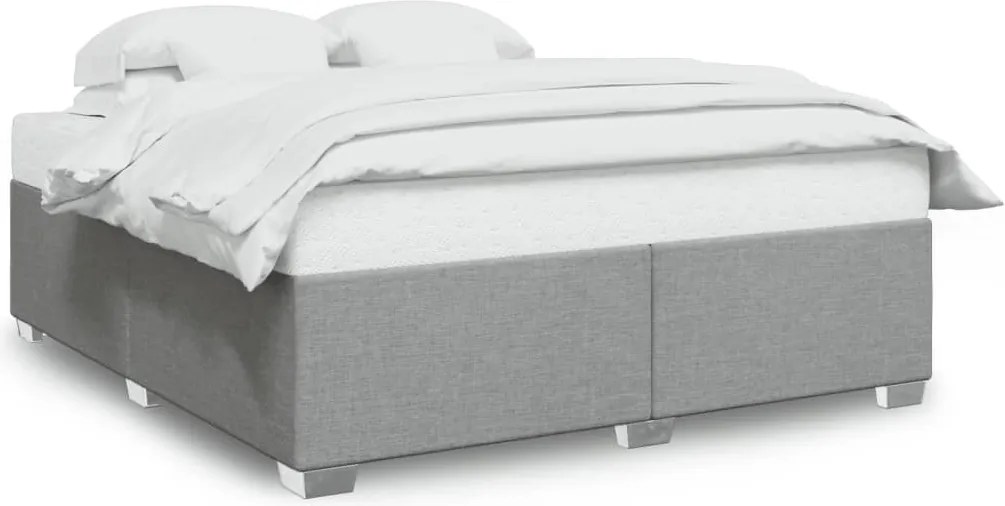 vidaXL Cadru de pat fără saltea, gri deschis, 180x200 cm, textil