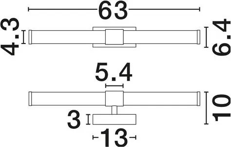 Aplica de perete LED baie IP44 ALTO negru