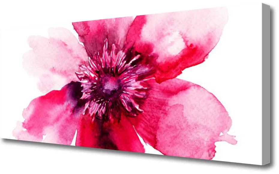 Tablou pe panza canvas Florale flori roz alb
