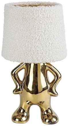 Veioza/Lampa de masa decorativa Smurfy auriu/crem