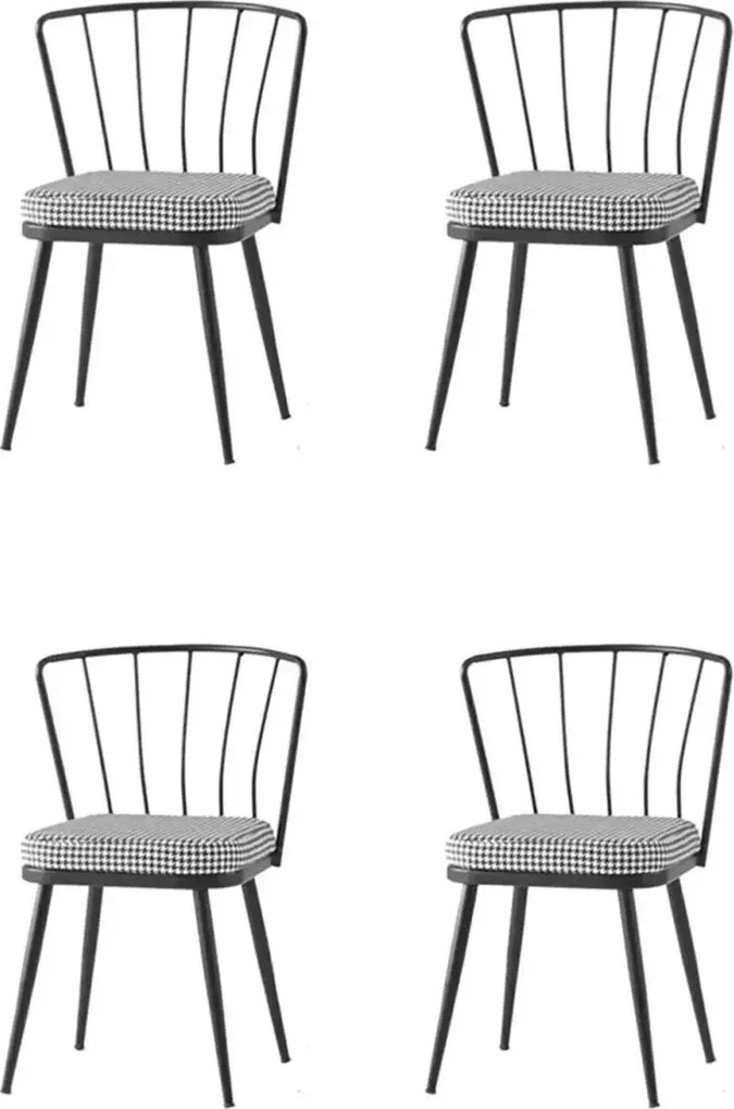 Scaun Fiona metal, balcon,terasa,bucatarie,birou,dining Homs, negru