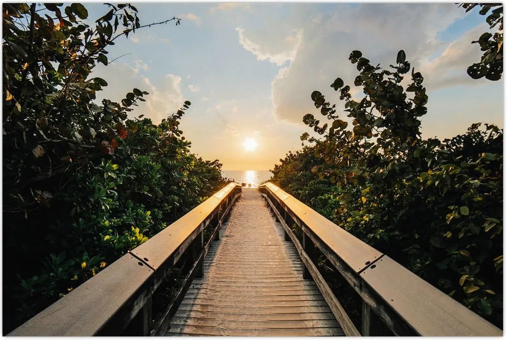 Tablou - drum spre soare (90x60 cm)