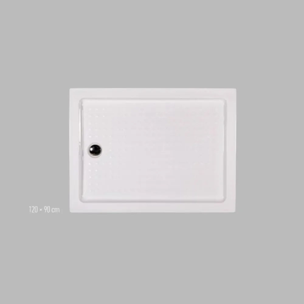 Cădiță de duș asimetrică cu înălțimea de 120 cm, 120x90x15 cm